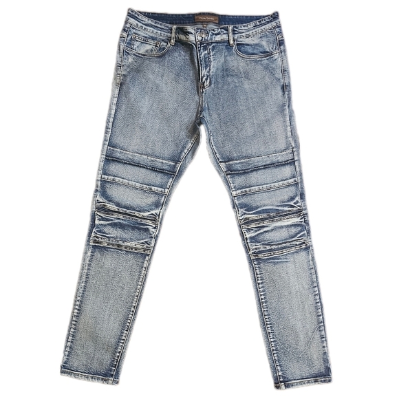 crysp denim Other - Crysp Denim Distressed ridged blue jeans, size 38x32